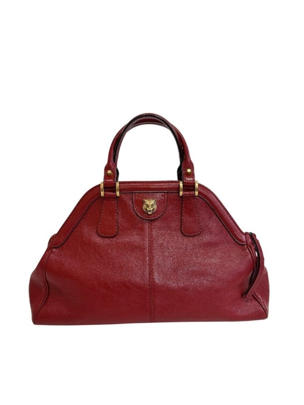 Gucci Liber Top Handle Medium Bag Leather Red Handbag